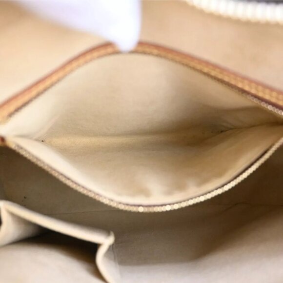 LOUIS VUITTON Logo Looping GM Shoulder Bag Monogram Leather Brown M51145 73ED287 - Picture 4 of 16